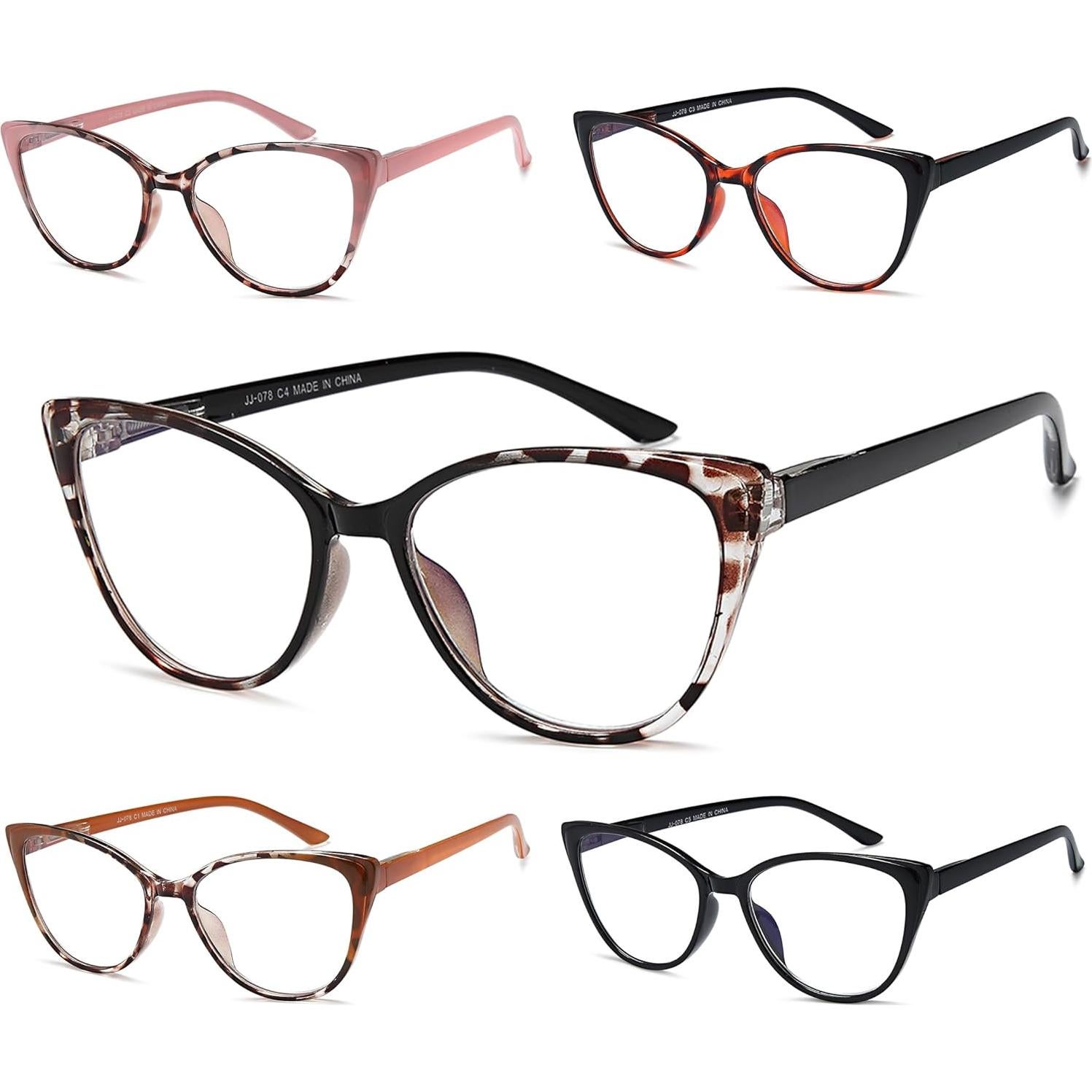 Gafas de Lectura EYEURL Ojos de Gato 5 Paquete 0.5x Antirreflejo