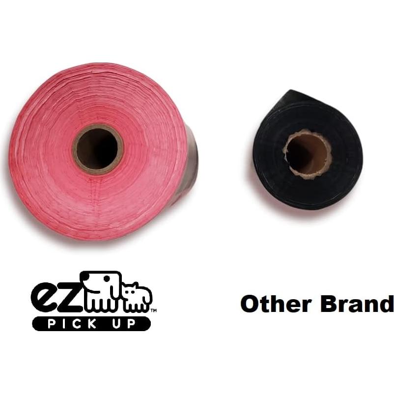1000 Bolsas de Desechos de Mascotas EZ PICK UP Rosa 20.3x33cm