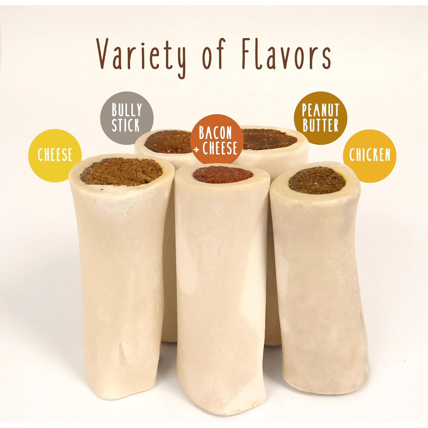 Hueso de Espinilla Relleno Cadet 3-4" para Perros Pequeños