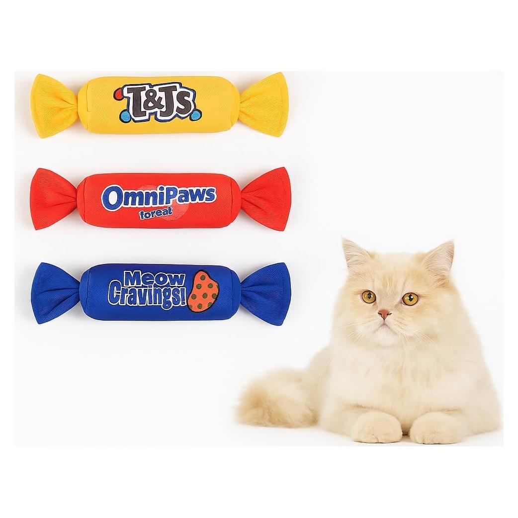 Juguetes de Caramelo Crujientes PetPrana para Gatos - Paquete de 3