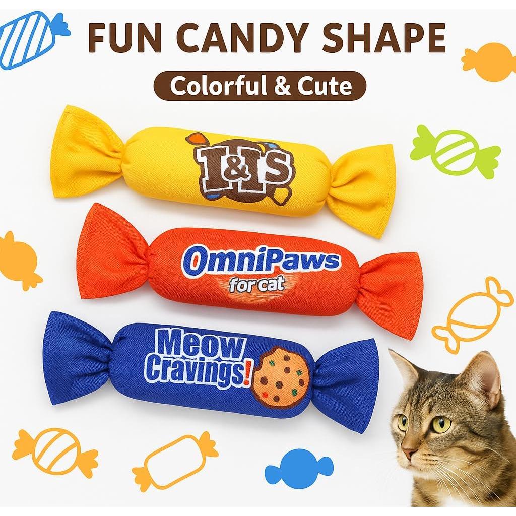 Juguetes de Caramelo Crujientes PetPrana para Gatos - Paquete de 3