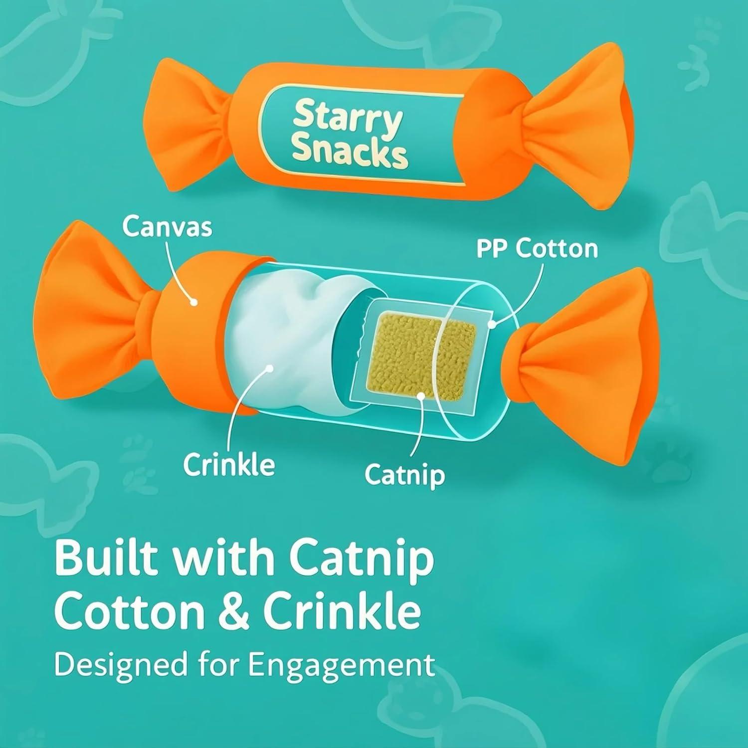 Juguetes de Caramelo Crujientes PetPrana para Gatos - Paquete de 3