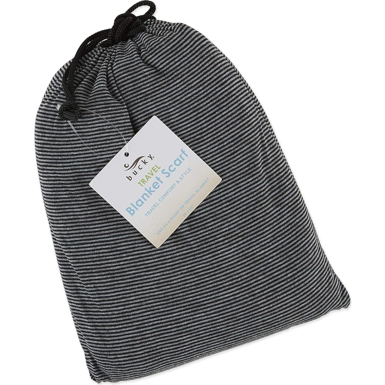 Bufanda de Manta Bucky Raya Negra 121x142 cm Viaje