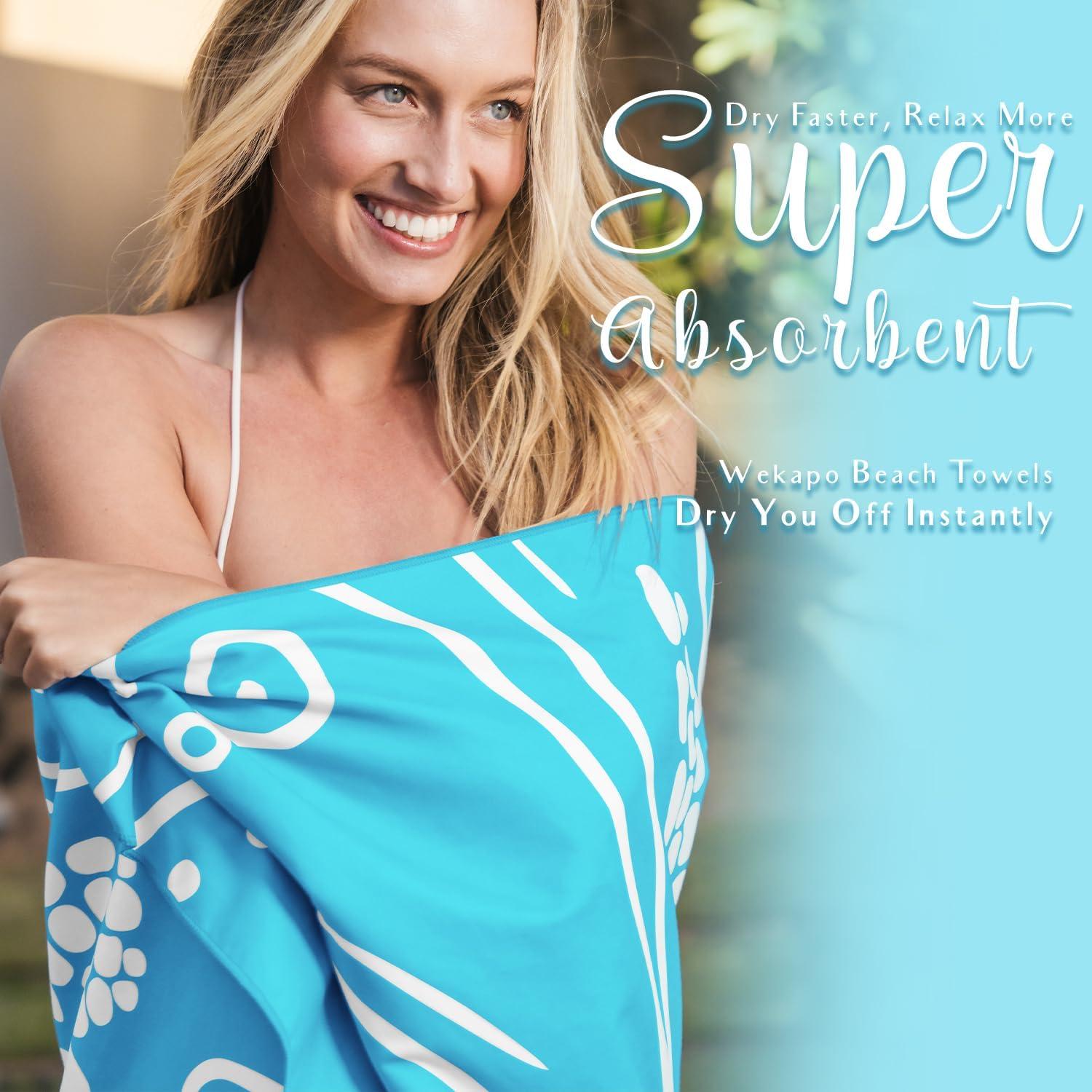 Toalla de Playa WEKAPO Microfibra Extra Grande 180x99 cm