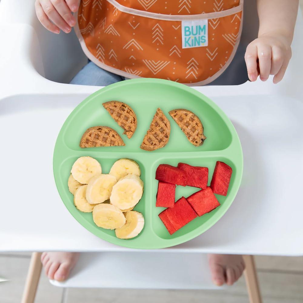 Platos de Silicona para Niños Vicloon, 2 Piezas, Antideslizantes