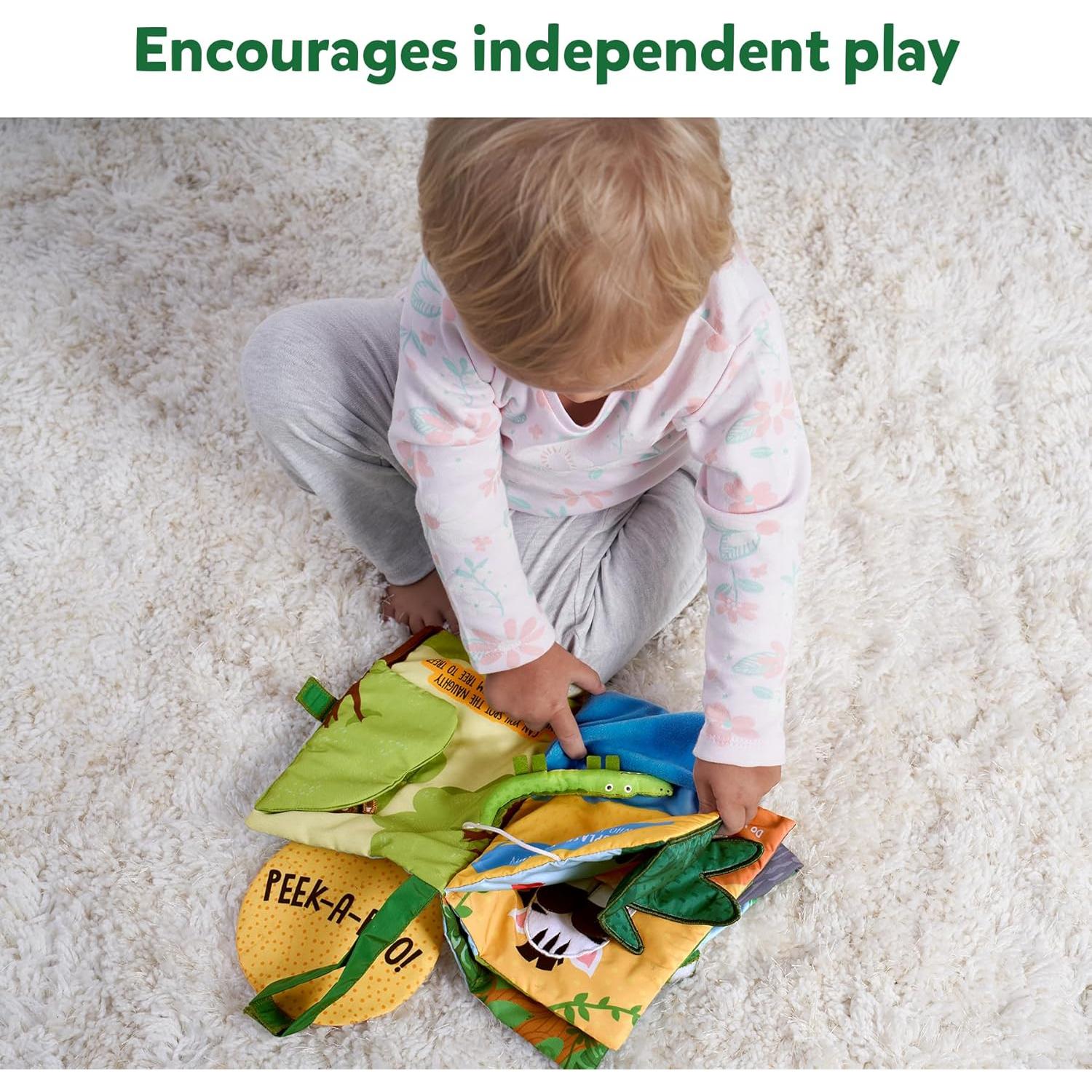 Libro de Tela Skillmatics Peek-A-Boo Jungle - 8 Páginas Interactivas