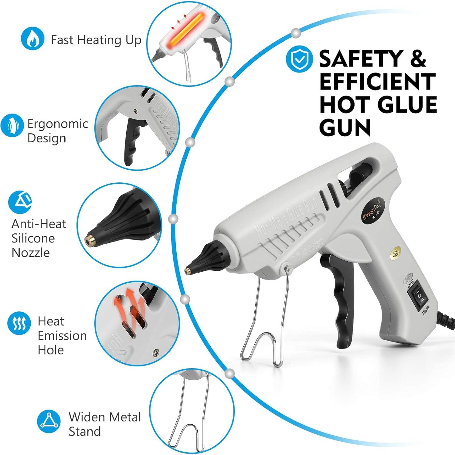 Pistola de Pegamento Caliente Magicfly 100W con 30 Barras
