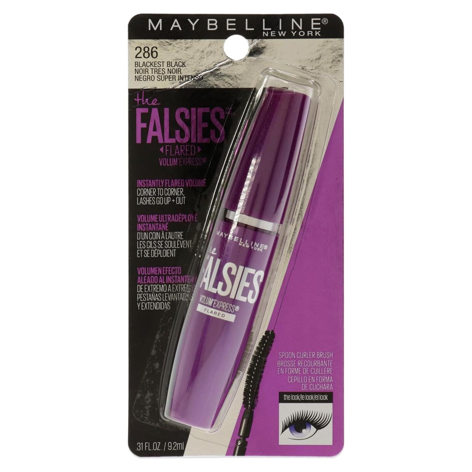 Máscara de Pestañas Falsas Flared Maybelline 9.2 ml Negra