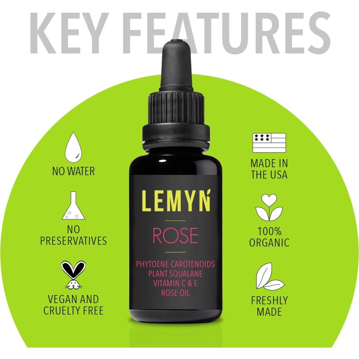 Suero Facial Hidratante Lemyn Organics 15ml con Vitamina C