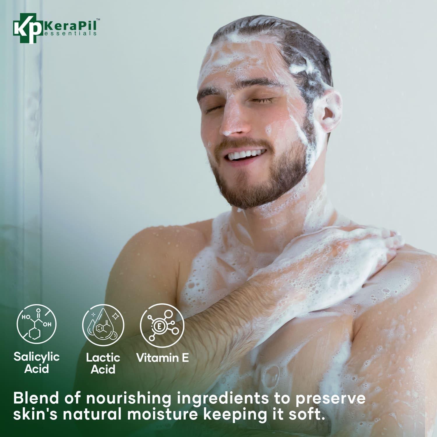 Jabón Corporal Antibacteriano KERAPIL 473 ml x 2 - Árbol de Té