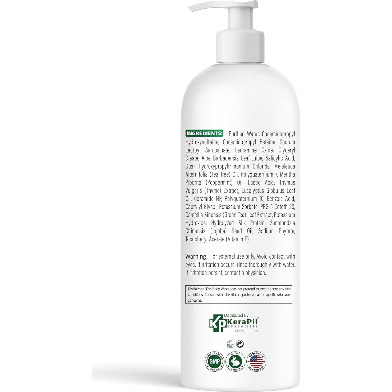 Jabón Corporal Antibacteriano KERAPIL 473 ml x 2 - Árbol de Té