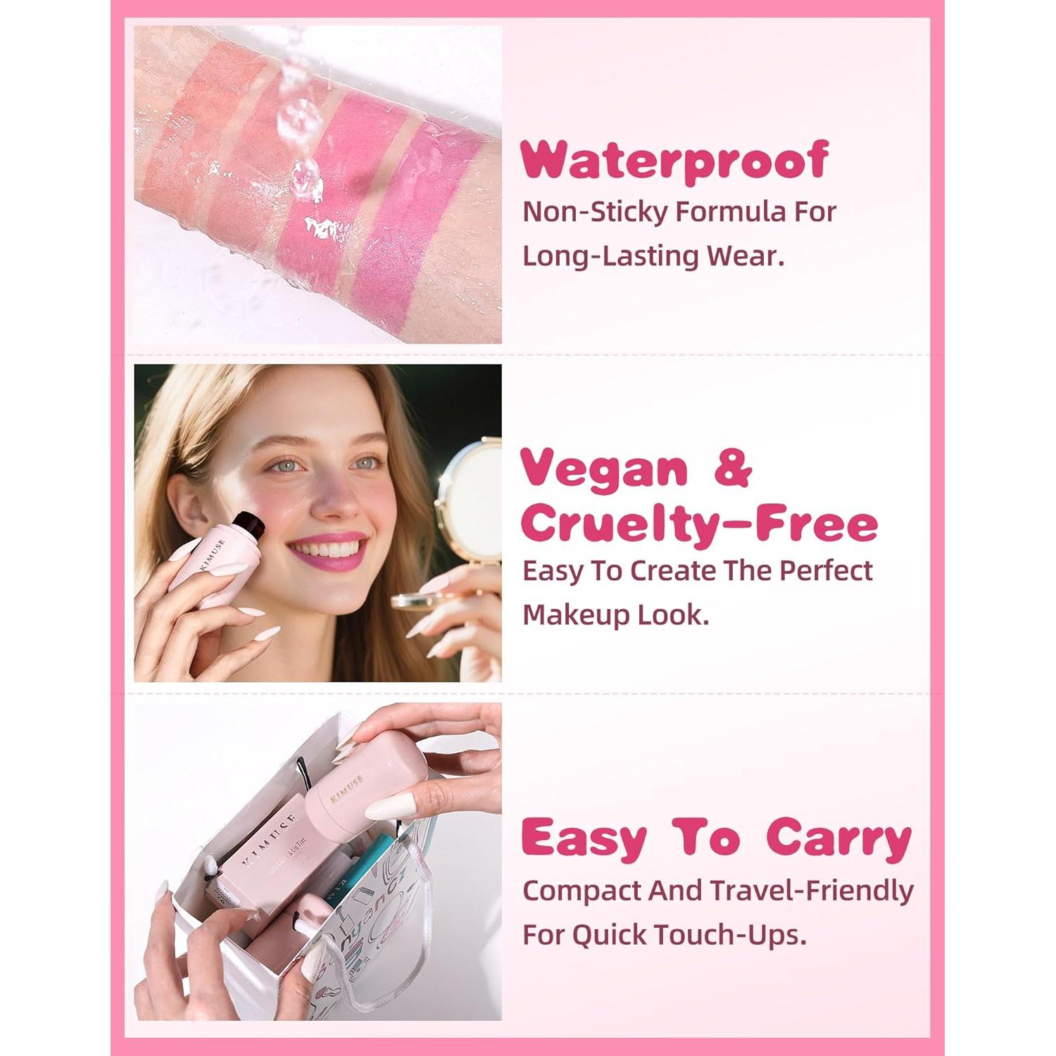 Tinte Jelly KIMUSE para Mejillas y Labios Rosa Malva 10.8g