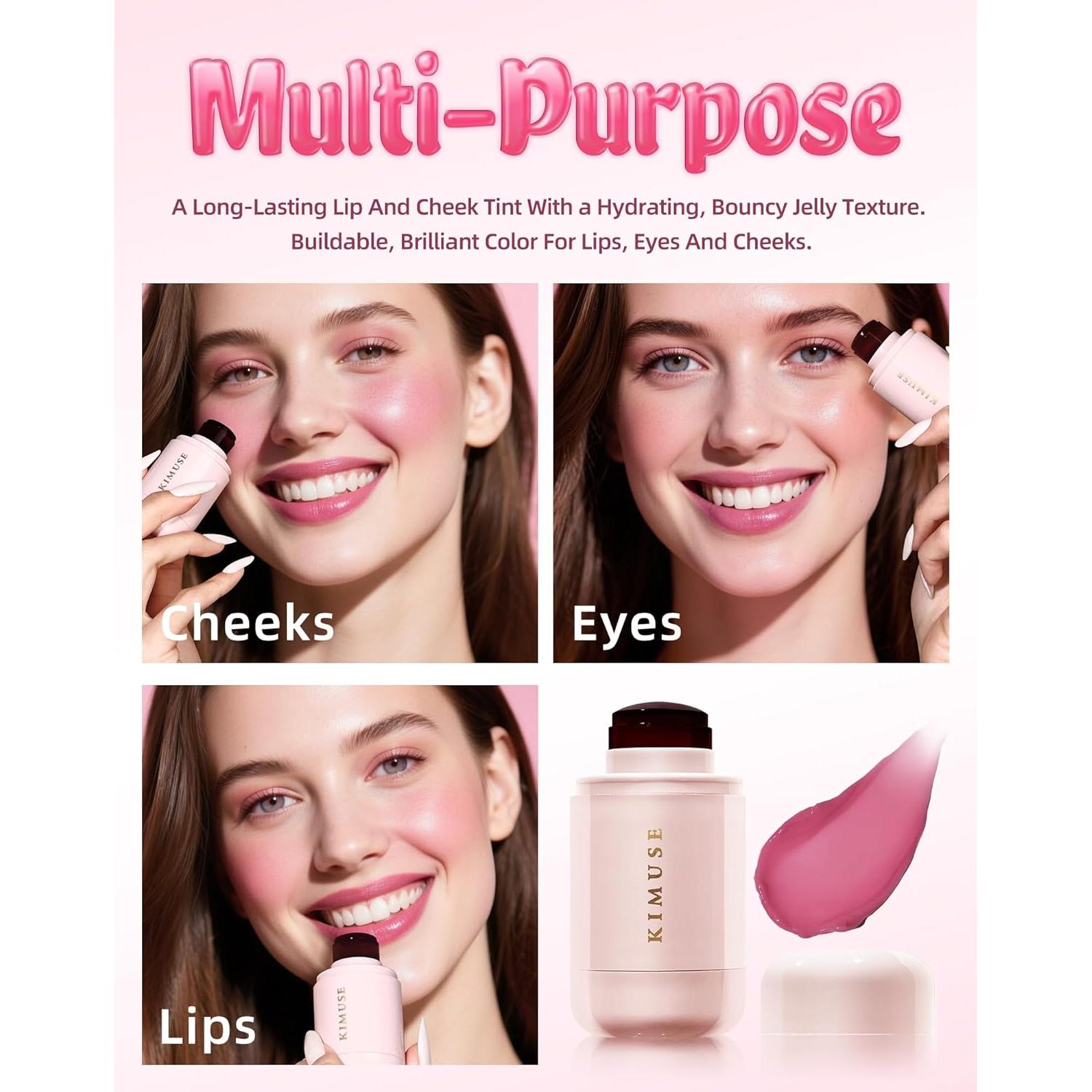 Tinte Jelly KIMUSE para Mejillas y Labios Rosa Malva 10.8g