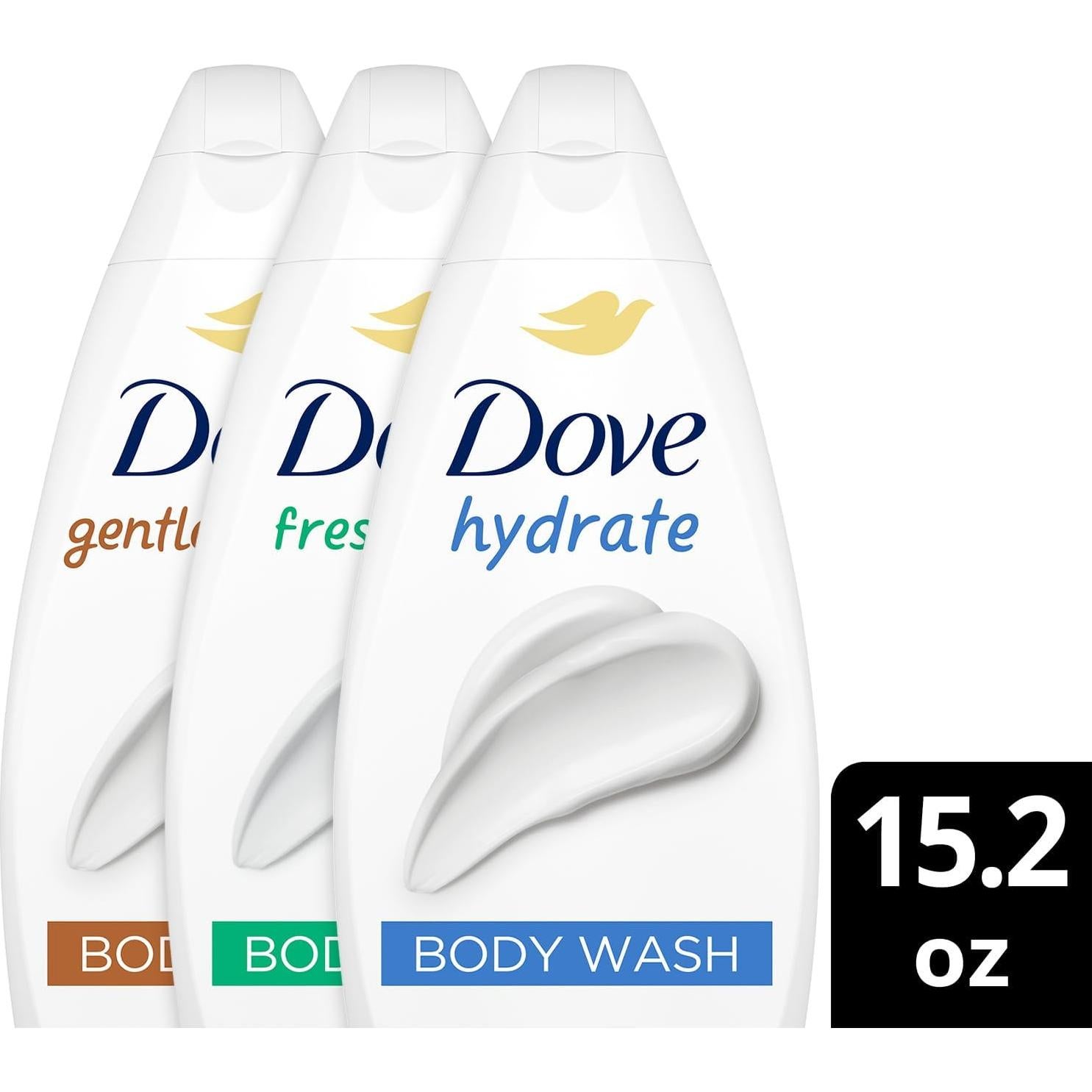 Dove Gel de Ducha Hidratante Pack 3 x 450 ml Variedades