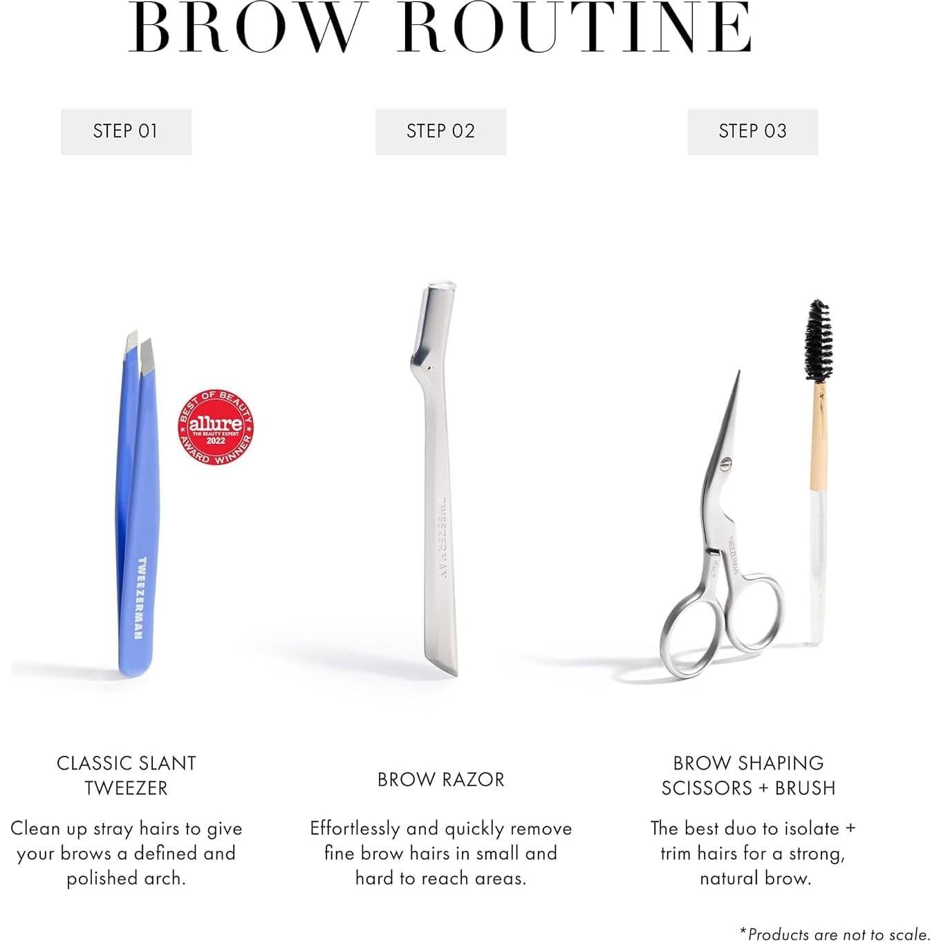 Pinzas de Acero Inoxidable Tweezerman - Cejas Azul Lápiz