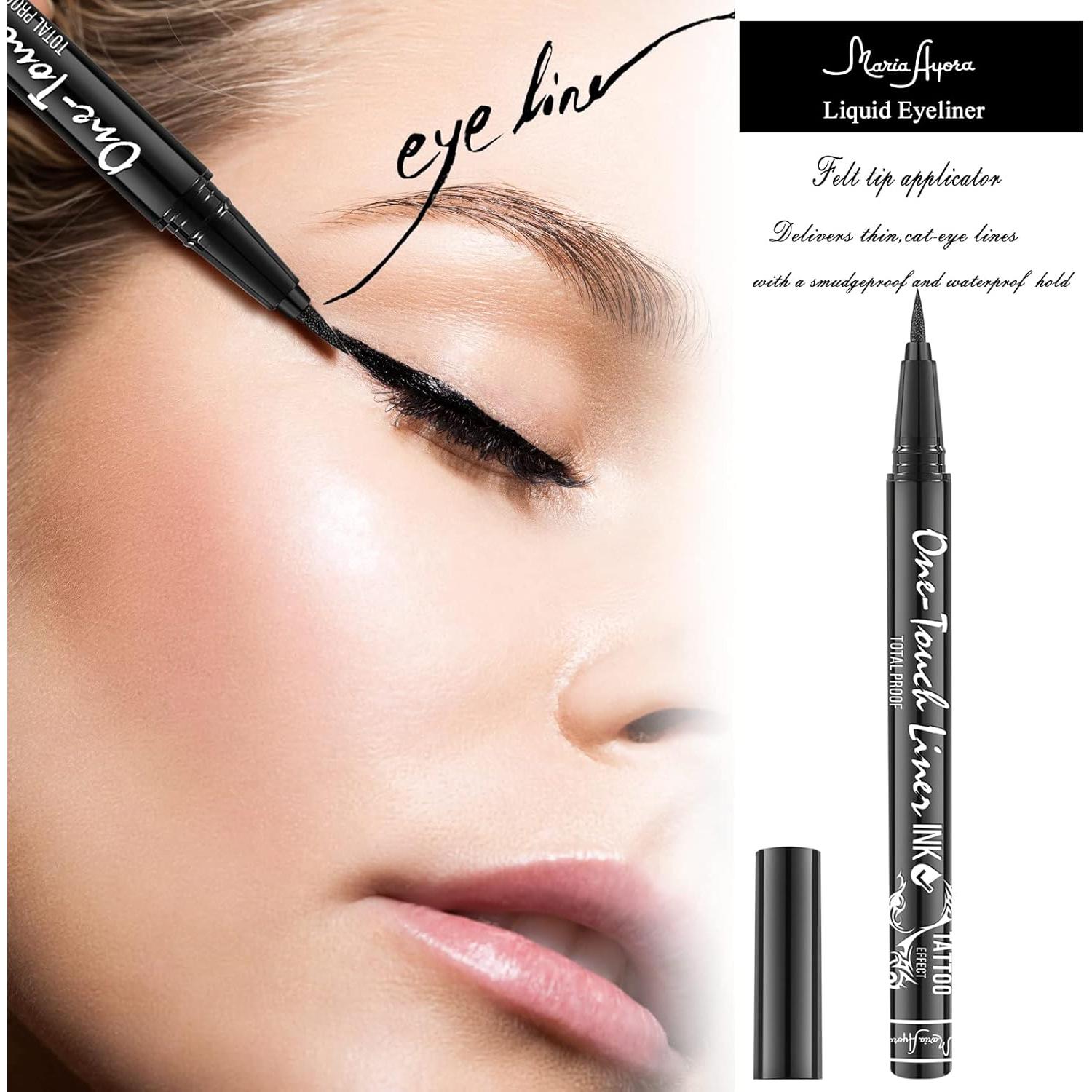 Paquete Triple de Eyeliner Líquido Hipoalergénico MARIA AYORA - Negro Clásico