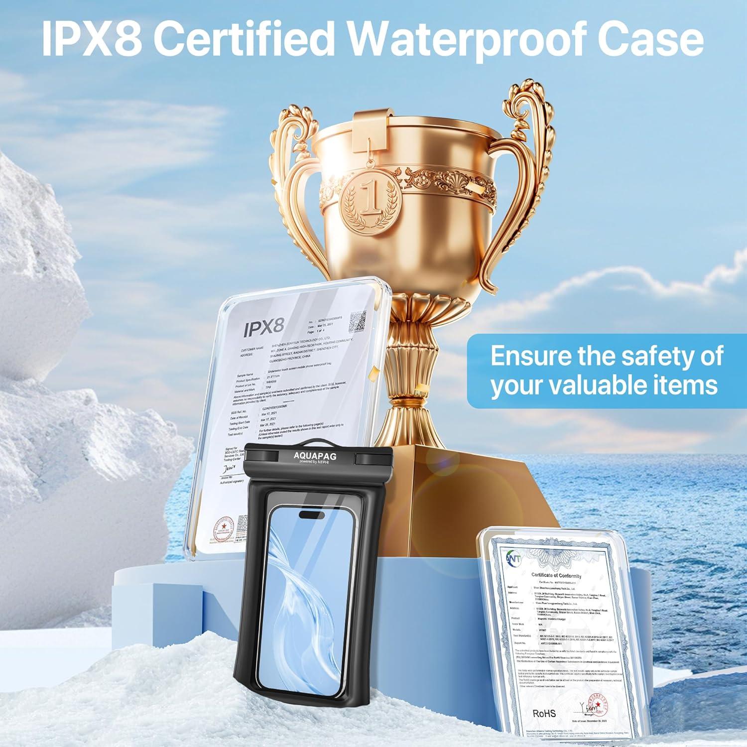 Funda Impermeable NEPHI IP68 para Smartphone 20cm 2 Paquete