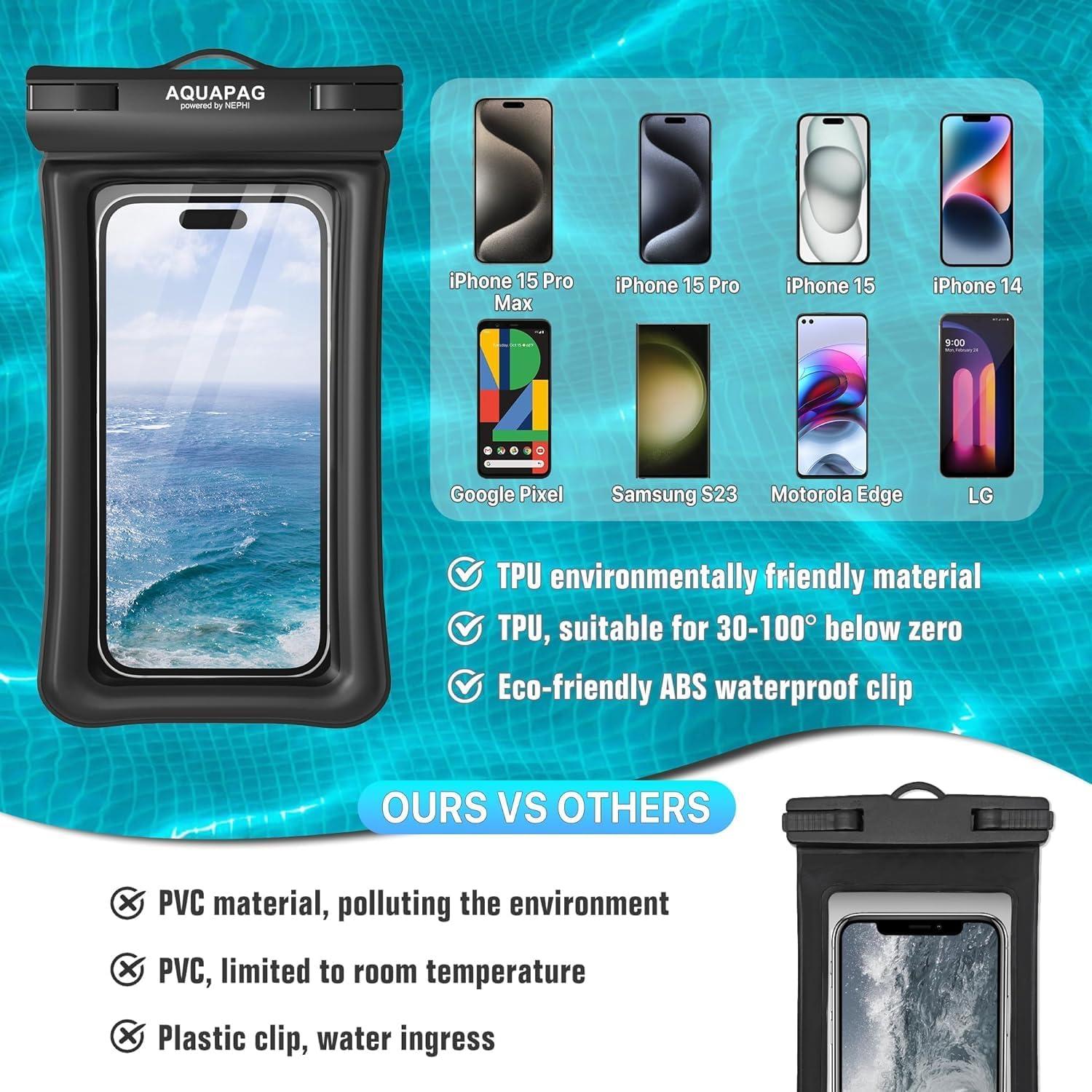 Funda Impermeable NEPHI IP68 para Smartphone 20cm 2 Paquete