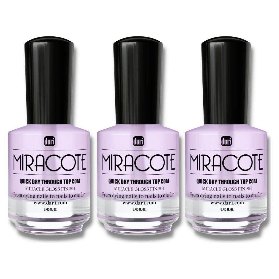 Capa Superior Secado Rápido Duri Miracote - Brillante, 3 Unidades