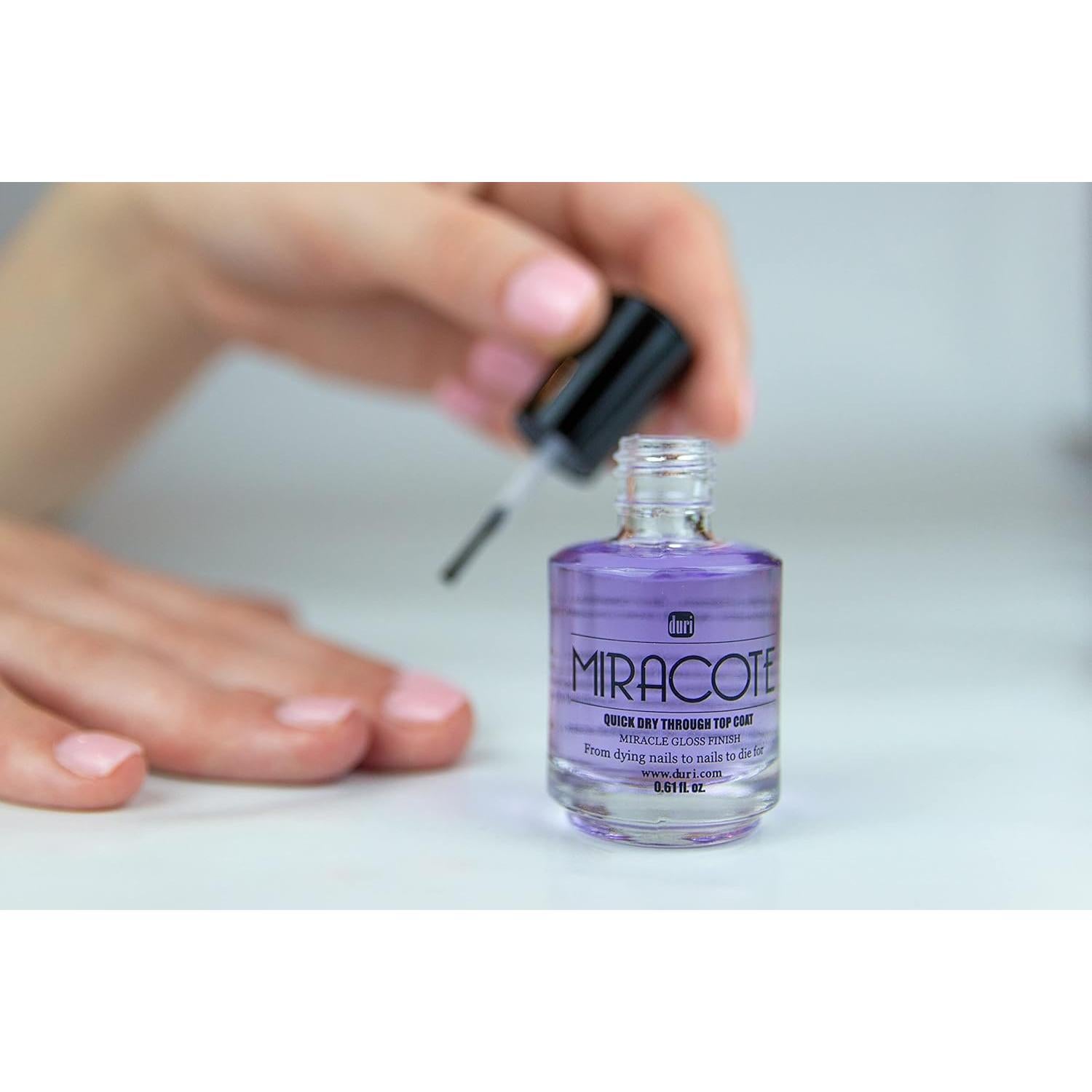 Capa Superior Secado Rápido Duri Miracote - Brillante, 3 Unidades