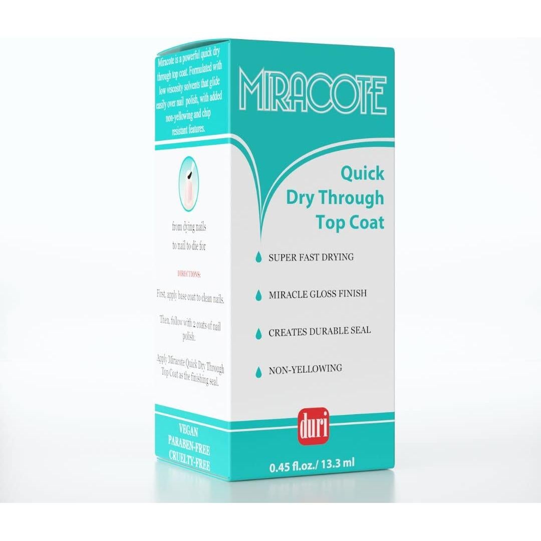 Capa Superior Secado Rápido Duri Miracote - Brillante, 3 Unidades