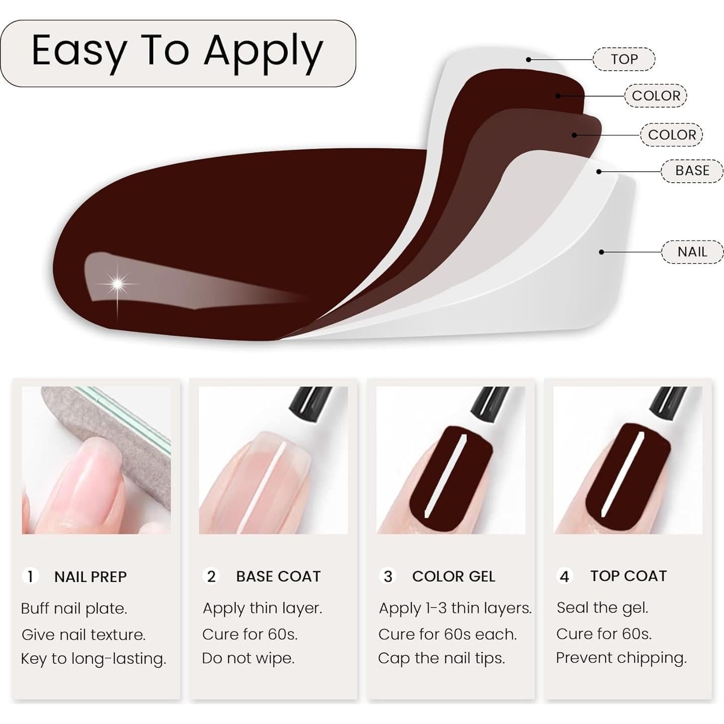 Esmalte de Uñas UV LED Vishine 15ml Color Caqui Oscuro 005