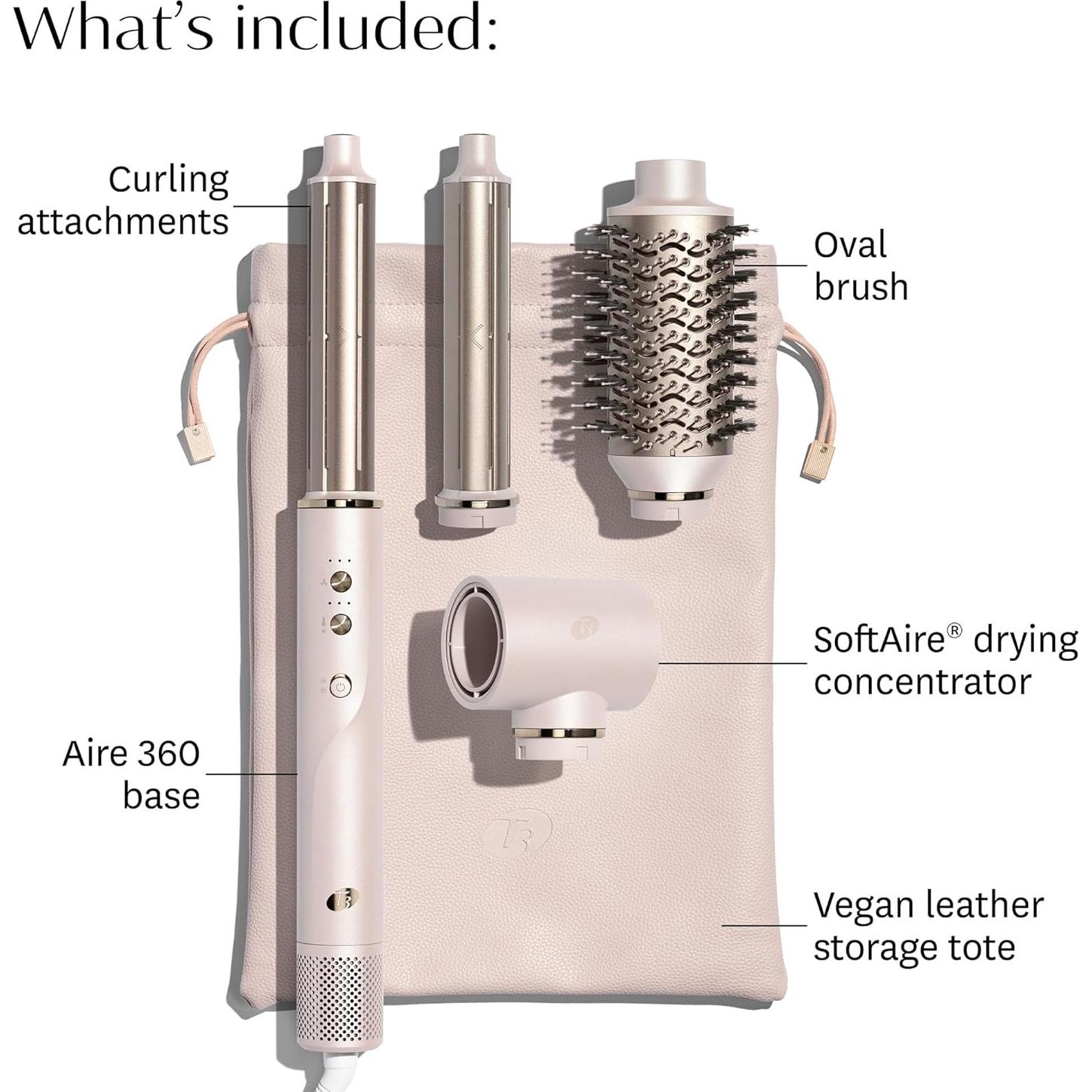 Secador de Pelo T3 Aire 360 Multi-Styler con Estuche Rosa