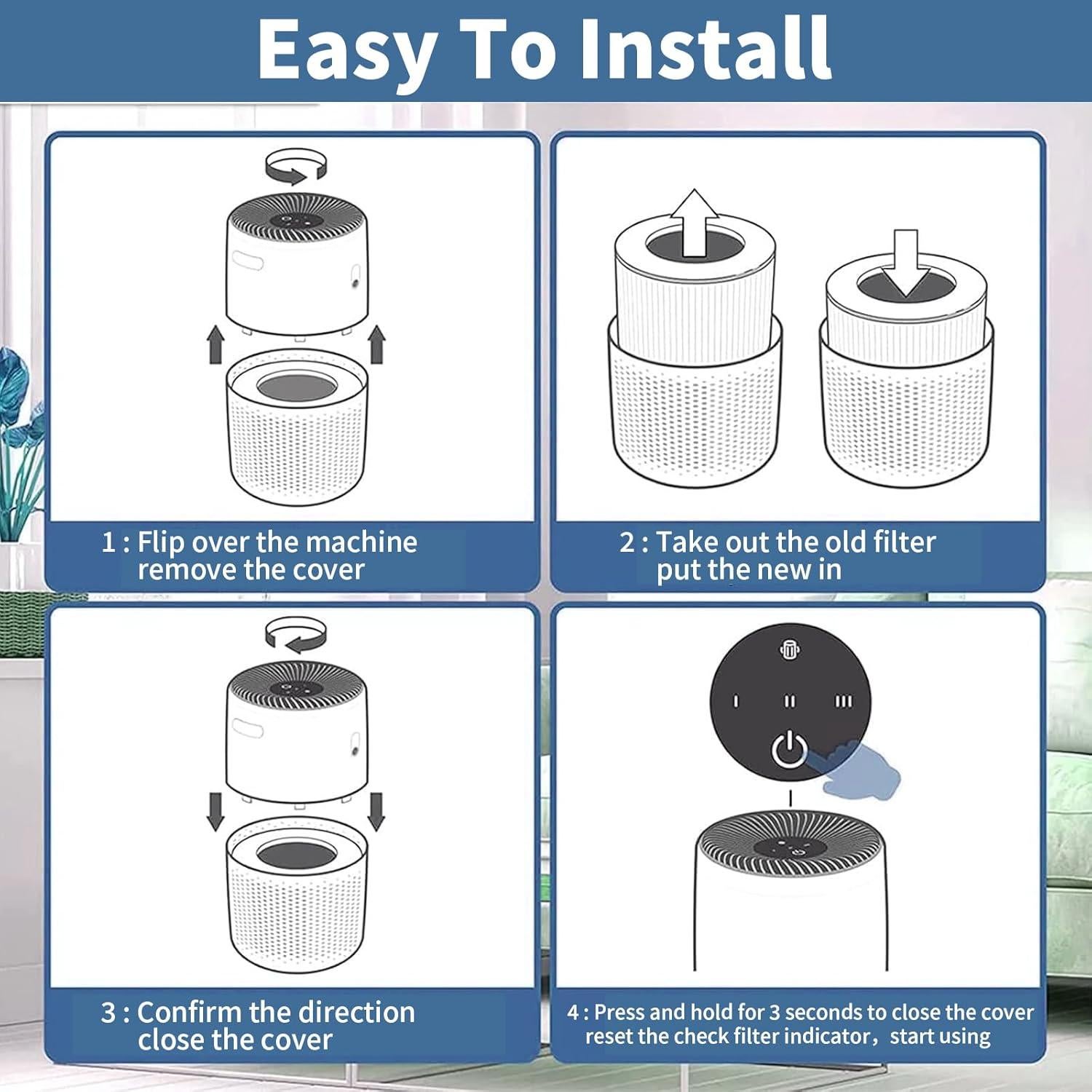 Paquete de 2 Filtros HEPA H13 Demiwise para Purificador Levoit Mini