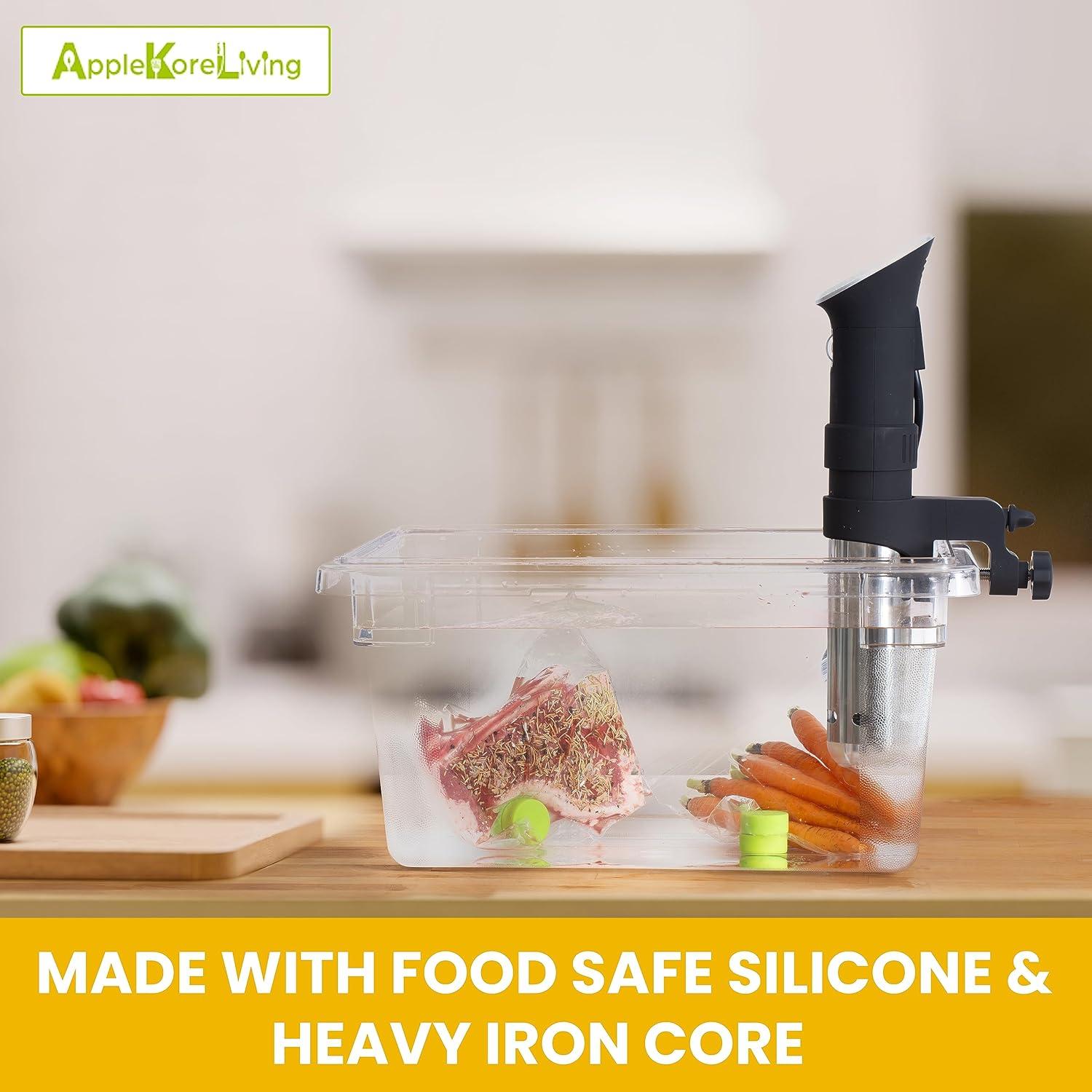 Imanes con Peso para Sous Vide AppleKoreLiving, Acero Inoxidable, 2 Piezas