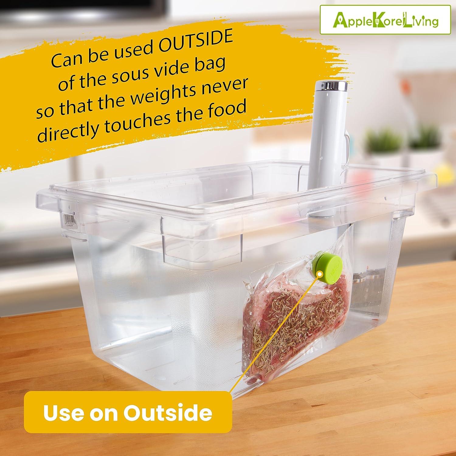 Imanes con Peso para Sous Vide AppleKoreLiving, Acero Inoxidable, 2 Piezas