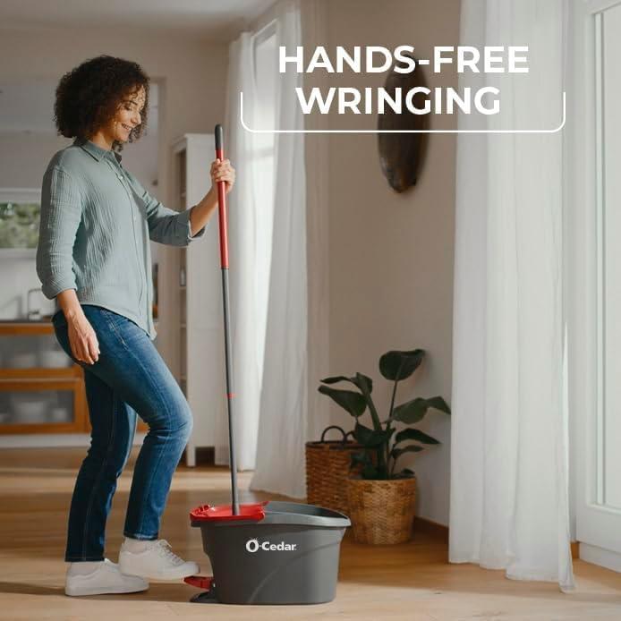 Trapeador O-Cedar EasyWring con Cubo y 3 Recargas Cítricas