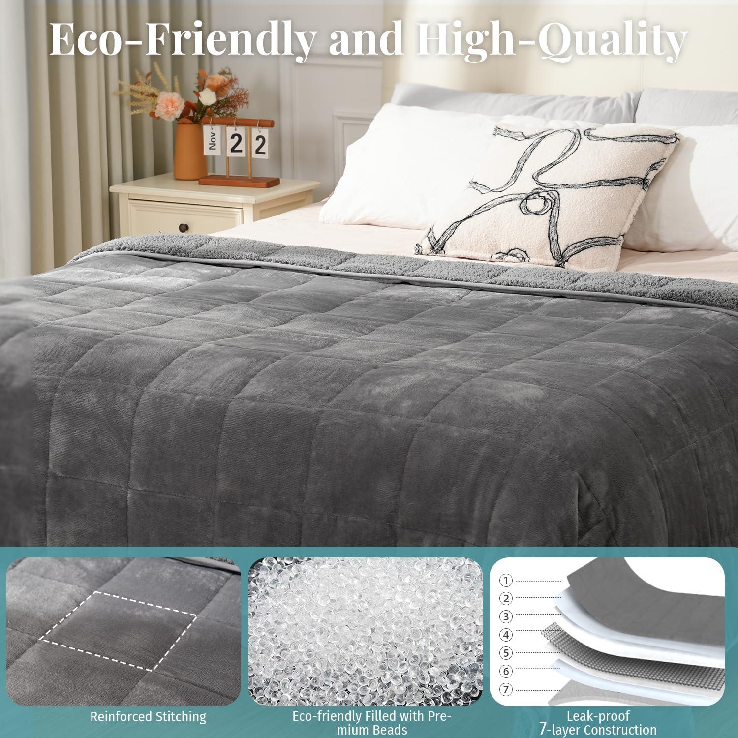 Manta con peso Topblan 5.4kg 122x183cm Gris Sherpa