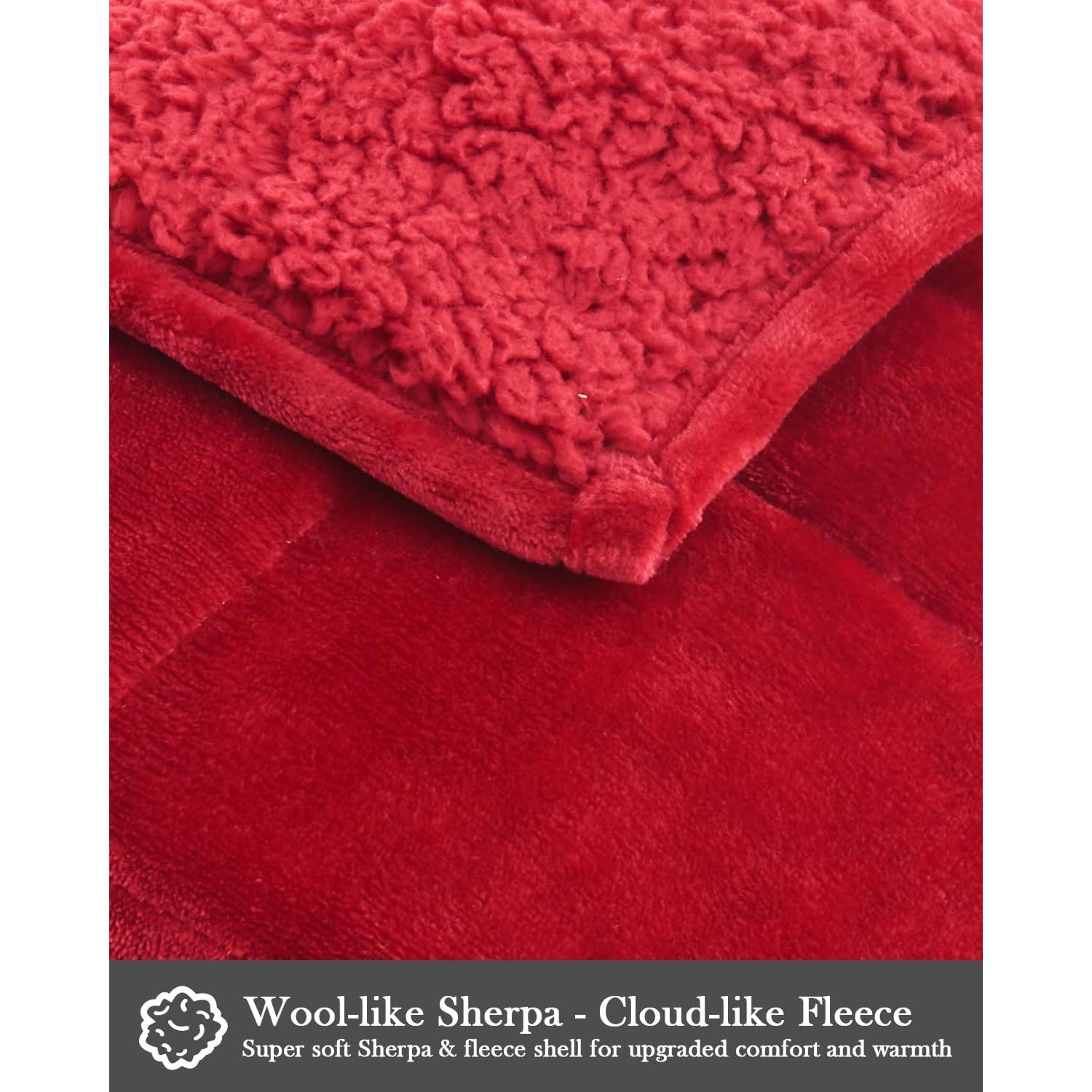 Manta con peso Topblan 6.8kg Sherpa Burdeos 152x203cm