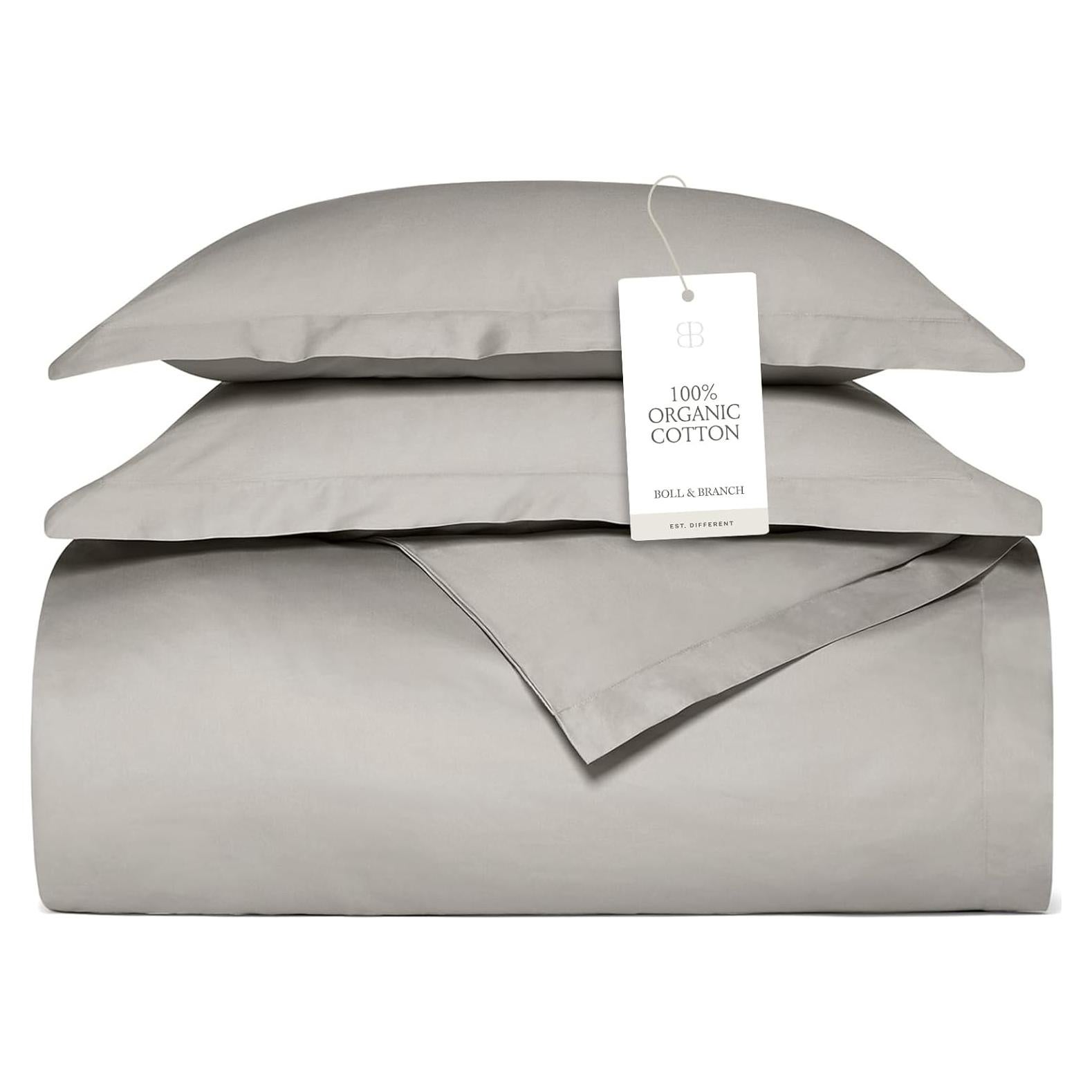 Juego de Edredón Doble Reina BOLL & BRANCH 100% Algodón Orgánico Peltre