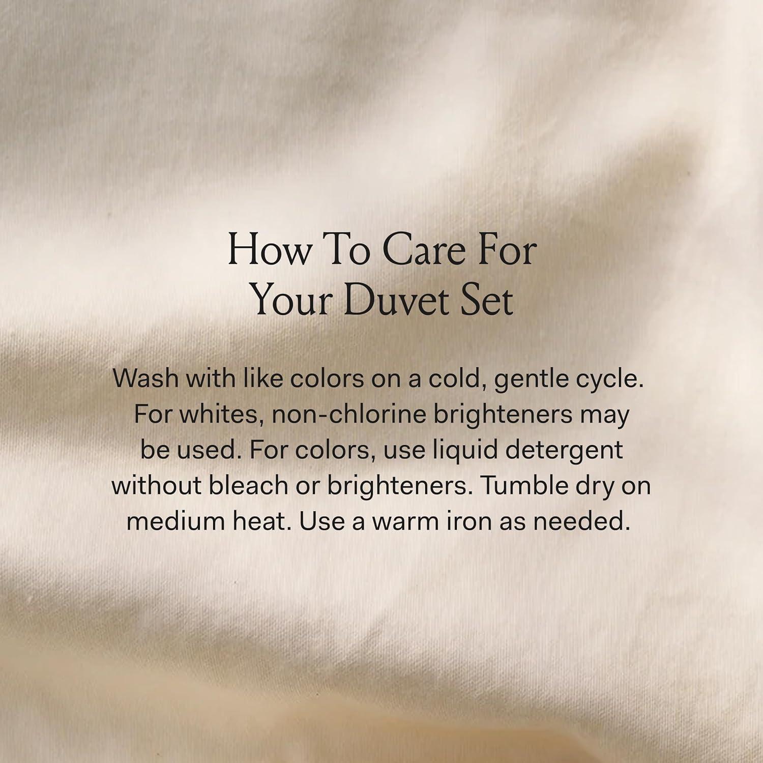 Juego de Edredón Doble Reina BOLL & BRANCH 100% Algodón Orgánico Peltre