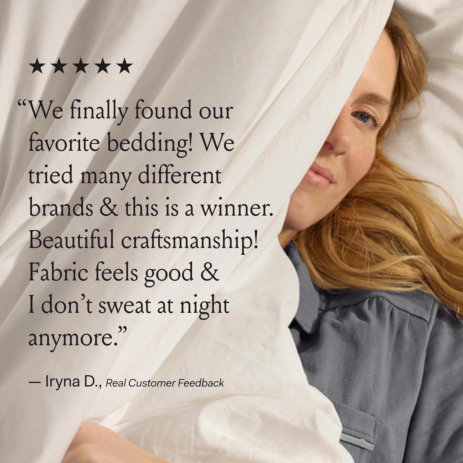 Juego de Edredón Doble Reina BOLL & BRANCH 100% Algodón Orgánico Peltre