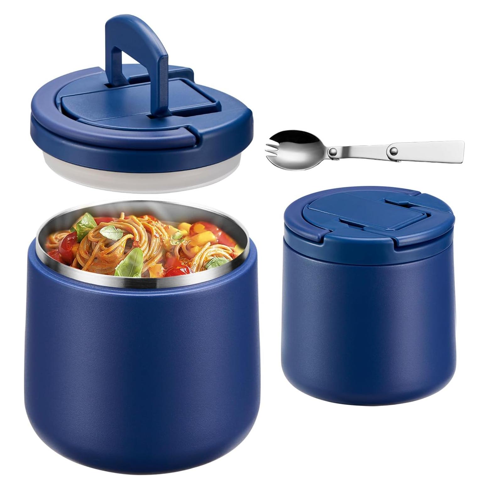 Tarro de Comida Térmico Howeemo 20oz Acero Inoxidable Azul