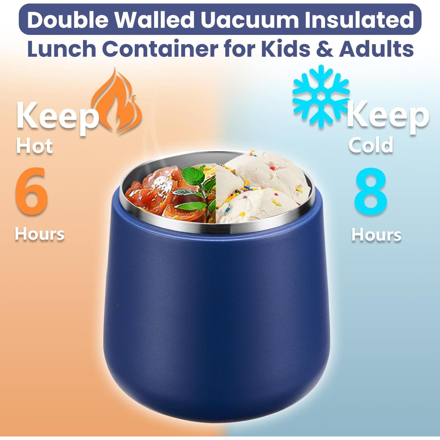 Tarro de Comida Térmico Howeemo 20oz Acero Inoxidable Azul