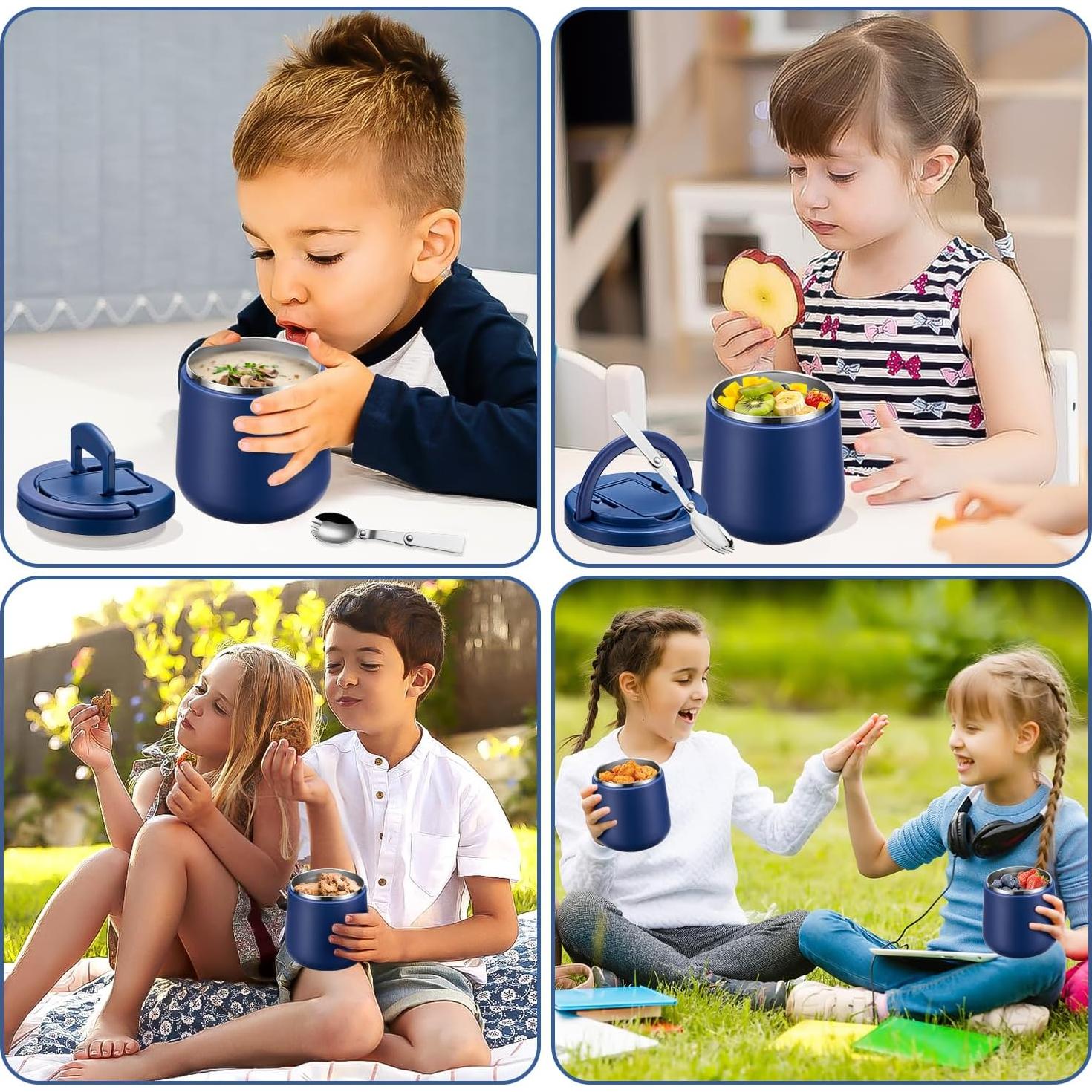 Tarro de Comida Térmico Howeemo 20oz Acero Inoxidable Azul