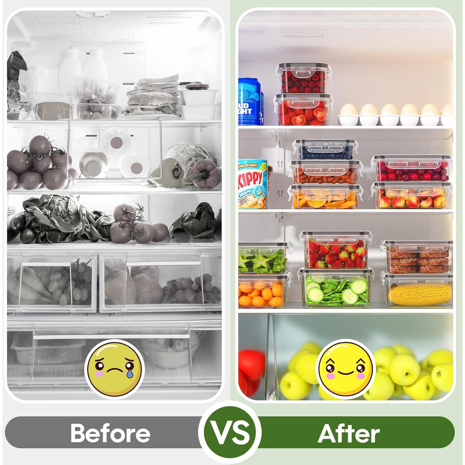 Set de 36 Contenedores de Alimentos KEMETHY - Apilables y Reutilizables