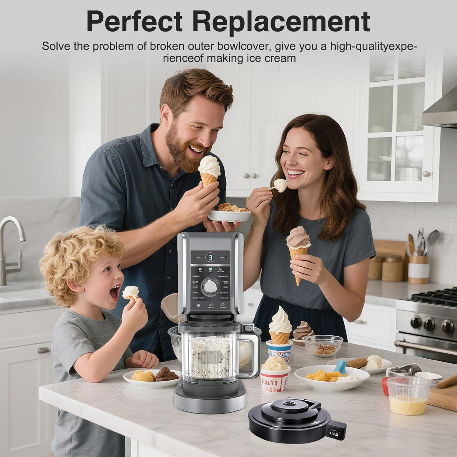 Tapa de Tazón Exterior ChamThingzeal NC501 para Helado