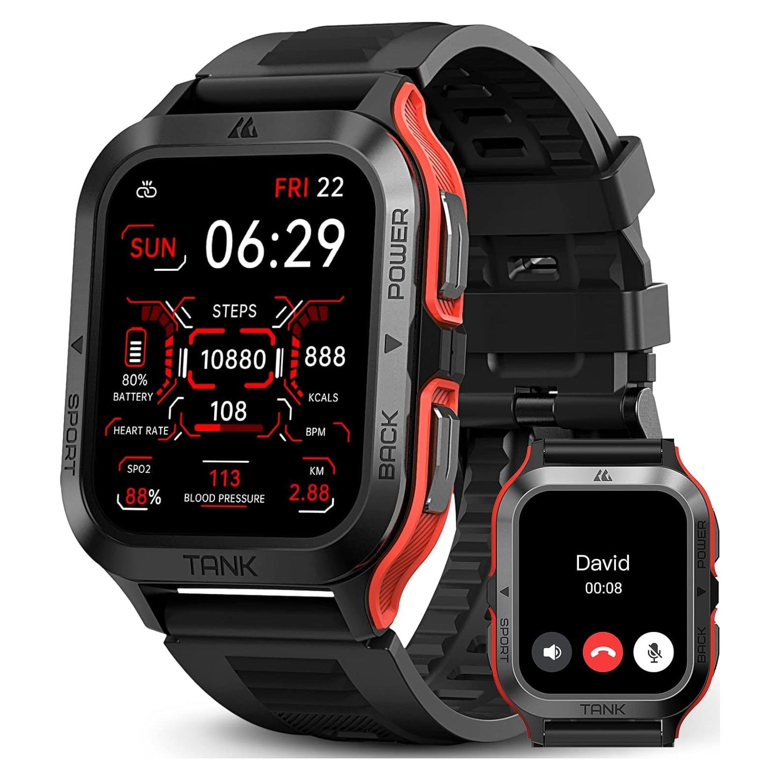 Reloj Inteligente AMAZTIM M2, Batería 60 Días, 50M Impermeable