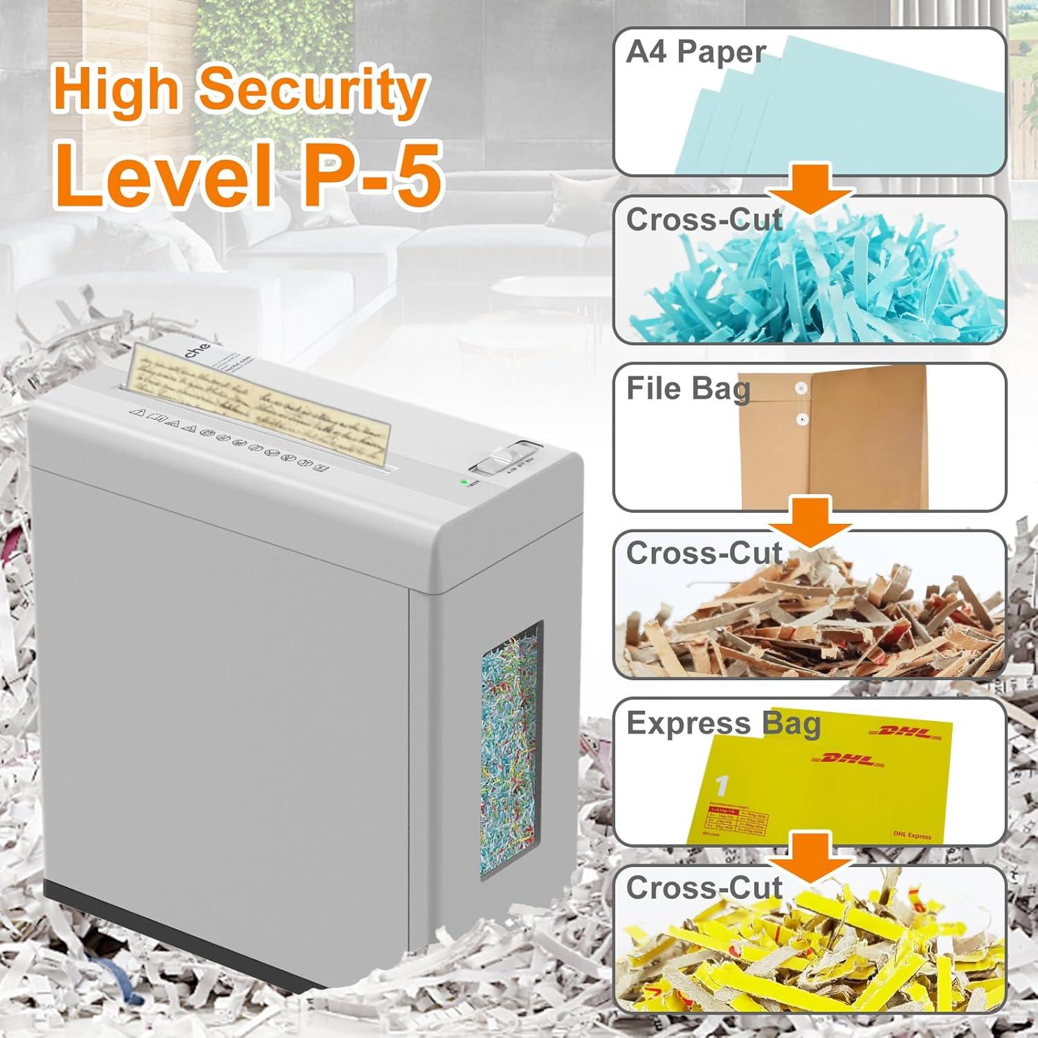 Destructora de papel micro corte Suntiko C516 5 hojas 10L