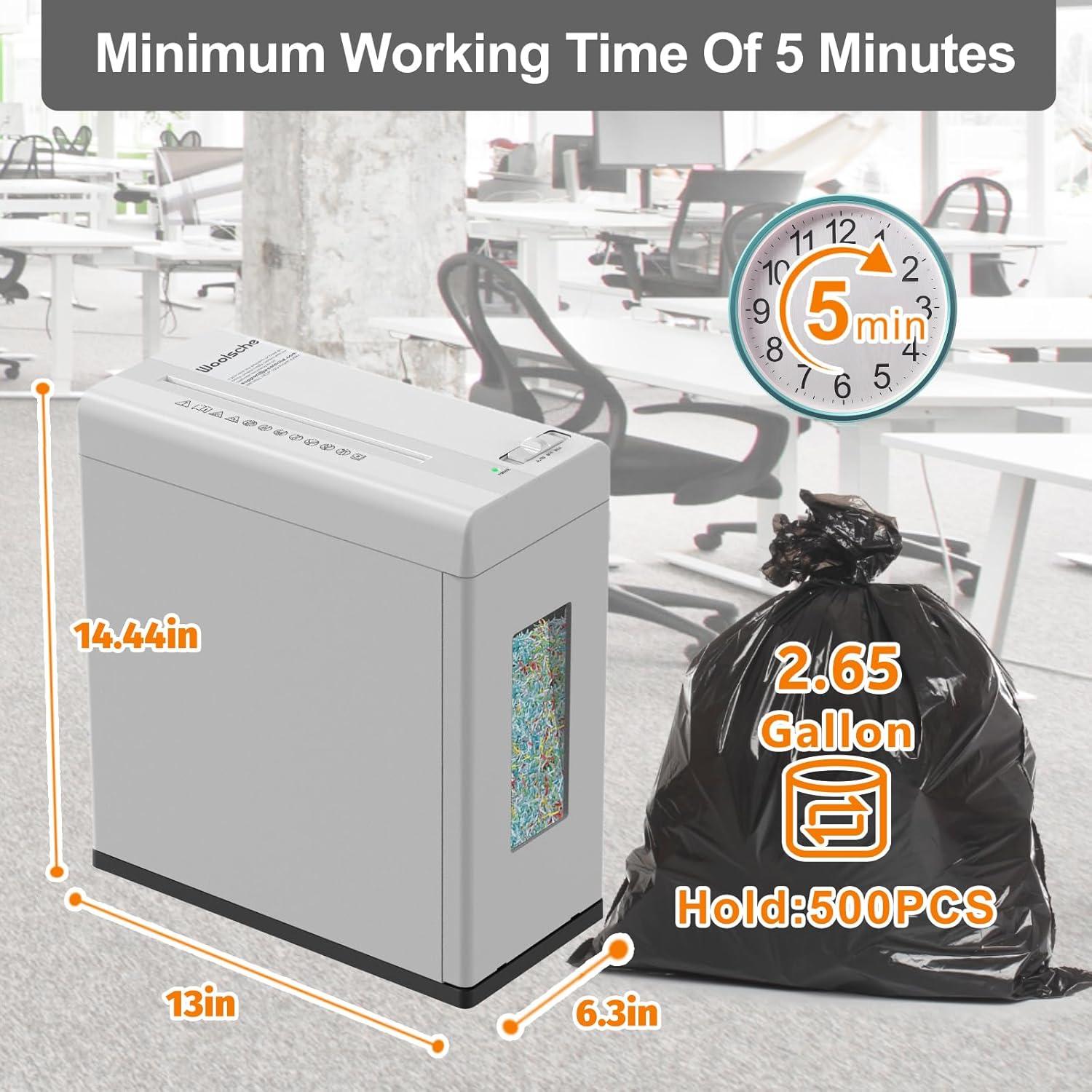 Destructora de papel micro corte Suntiko C516 5 hojas 10L