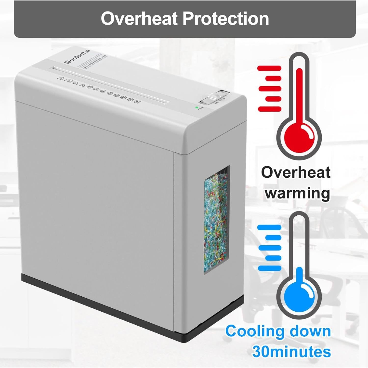 Destructora de papel micro corte Suntiko C516 5 hojas 10L