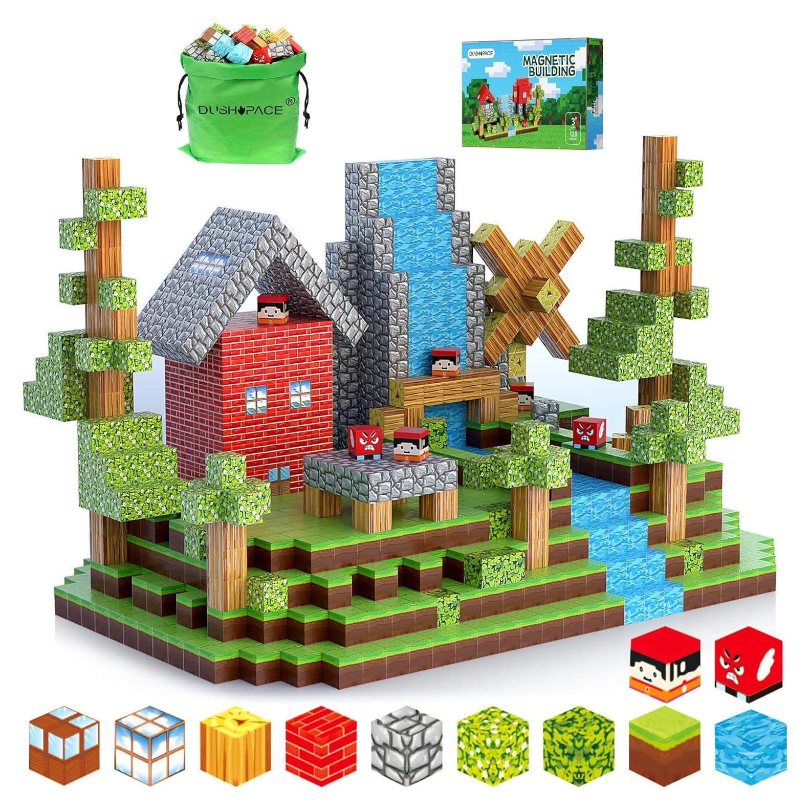 Bloques de Construcción Magnéticos DUSH PACE 120 PCS para Niños