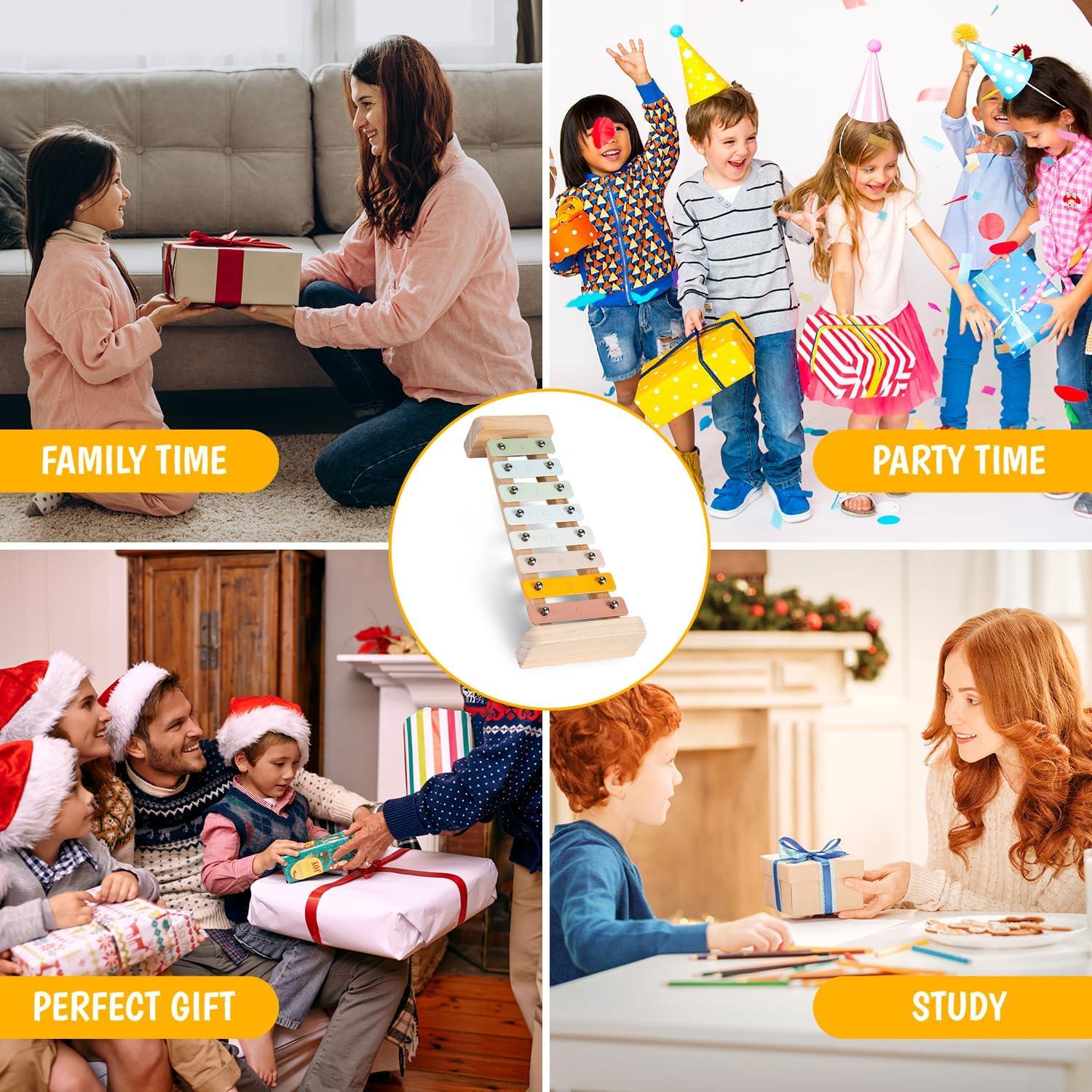 Xilófono de Madera Stoie's 8 Notas Colores para Niños