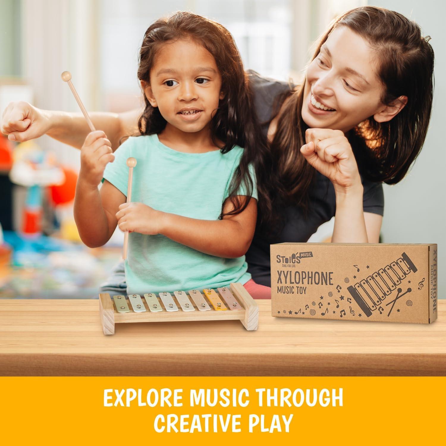 Xilófono de Madera Stoie's 8 Notas Colores para Niños