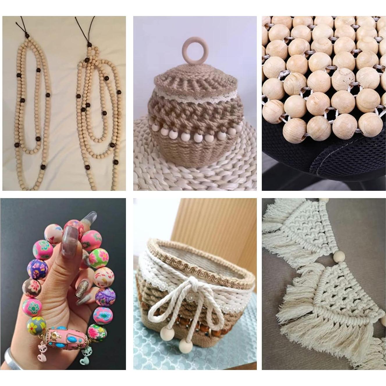 Perlas de Madera Redondas 10mm SMANTA - 500 Piezas DIY