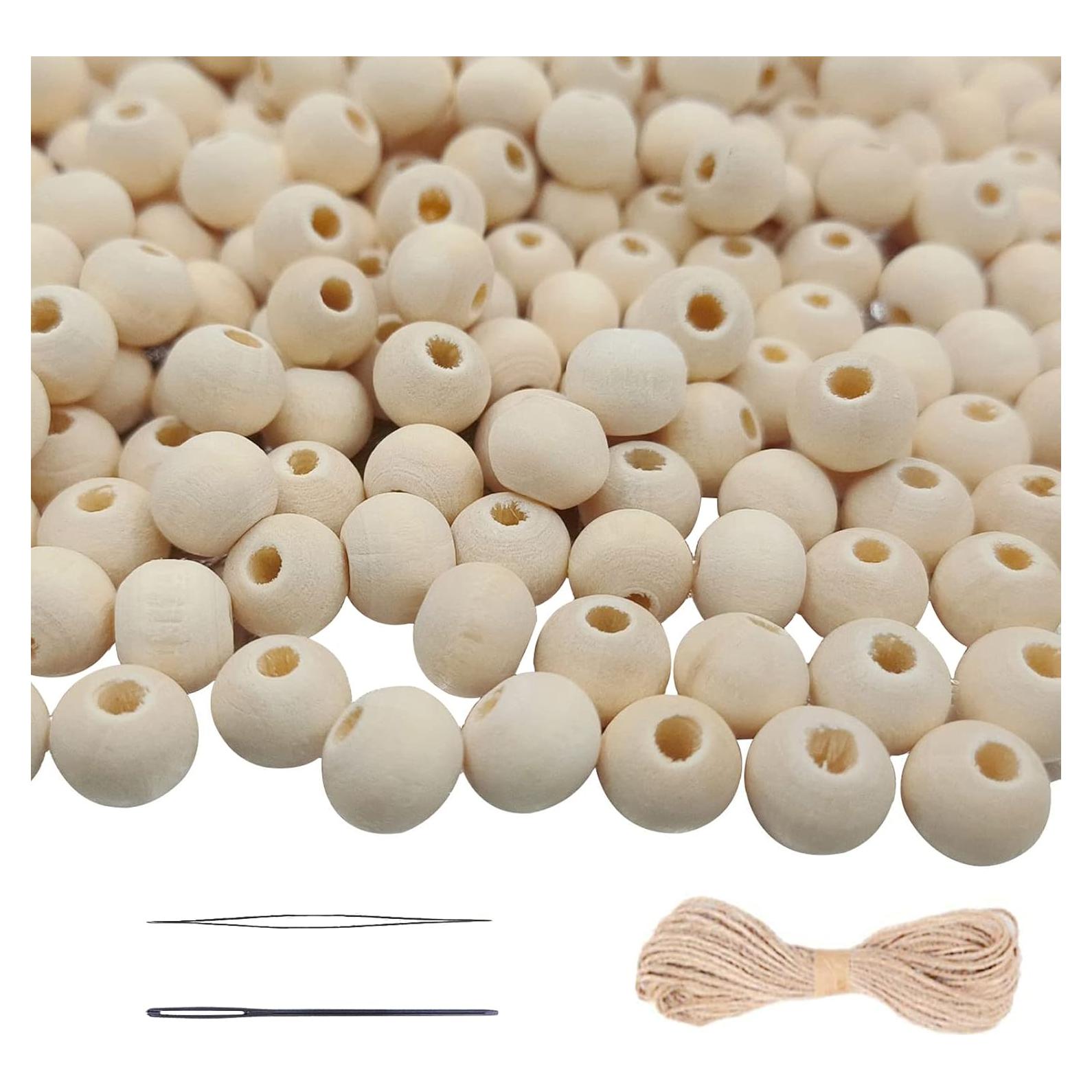 Perlas de Madera Redondas 10mm SMANTA - 500 Piezas DIY